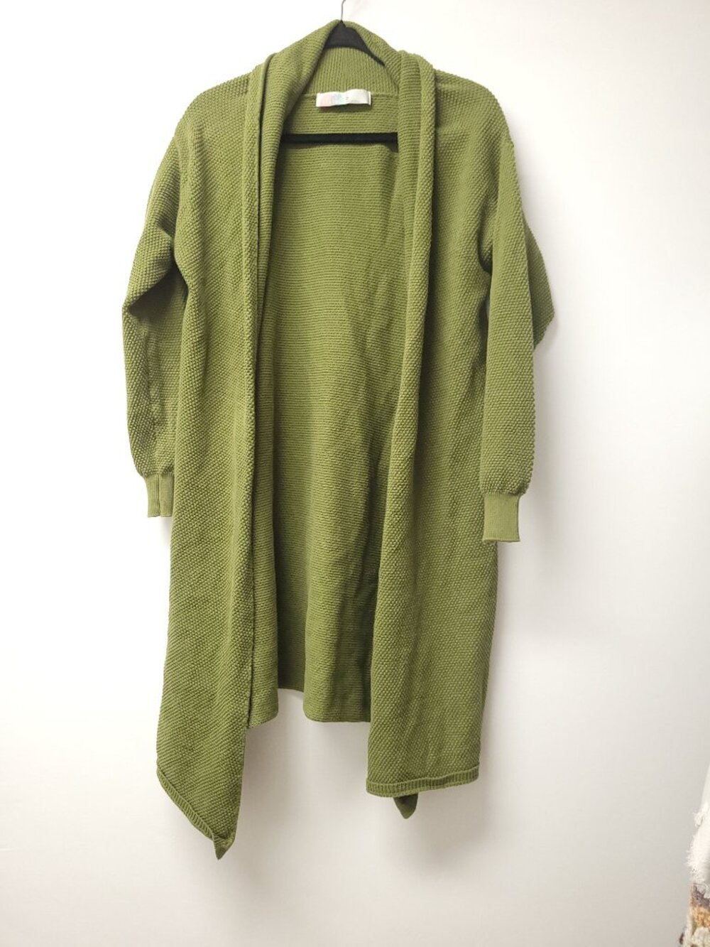 FP Beach Open Fornt Long Sleeve Oversized Cardigan Size XS Green